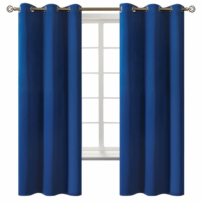 BGment Blackout Curtains for Bedroom - Grommet Thermal Insulated Room Darkening Curtains for Living Room, 42 x 63 Inch, 2 Panels, Royal Blue - Image 1
